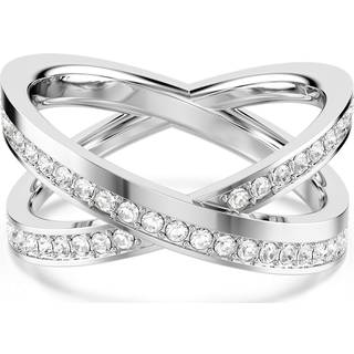 Delta Ring, Rundschliff, Weiß, Rhodiniert