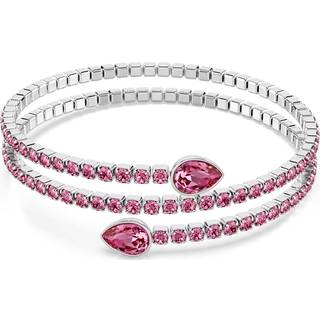 Twisty Armreif, Verschiedene Schliffe, Rosa, Rhodiniert