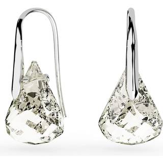 Lunar Drop-Ohrhänger, Grau, Rhodiniert