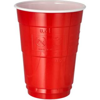50 stk. Beer Pong Kopper Rød og Hvid 400 ml – Uundværlig til fest og spil
