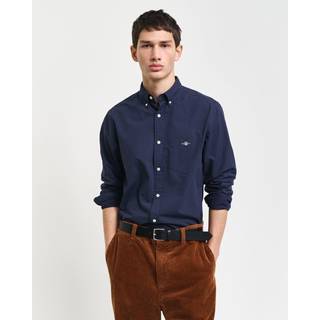 Micro Print Skjorte, Evening Blue, L