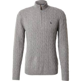 Ralph Lauren Cable Knit Half Zip Jumper Grey