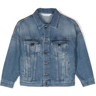 Palm Angels Kids Logo denim jacket - blue - Y 10