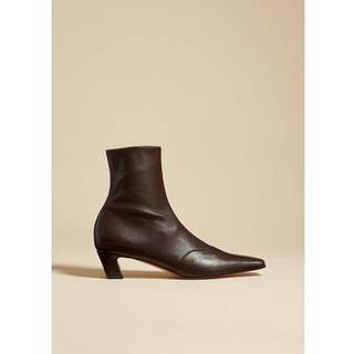 Khaite Nevada leather ankle boots - brown - EU 36