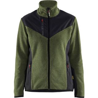 Blåkläder 5943 Dame Strikket jakke med Softshell / Dame Strikket jakke med Softshell - 3XL - Efterårsgrøn/Sort