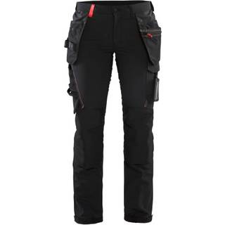Blåkläder 7192 Dame Håndværker Buks 4-vejs stretch / Dame Håndværker Arbejdsbuks 4-vejs stretch - C42 - Sort/Rød