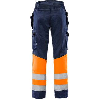Fristads 131975 HiVis Green håndværkerbuks kl.1 2640 GPLU Hi-Vis Orange/Marine C64
