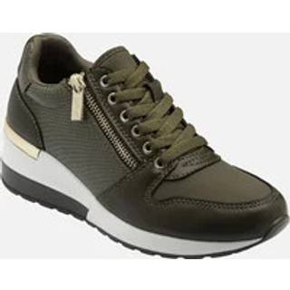 Lotus Lotus Green Zip Up Wedge Trainers