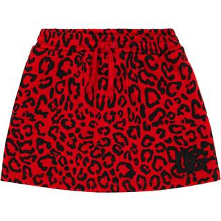 Dolce&Gabbana Kids Leopard-print cotton jersey skirt - red - Y 4