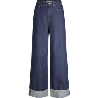 Tokyo Wide Fold Jeans, Dark Blue Denim, W29/L32