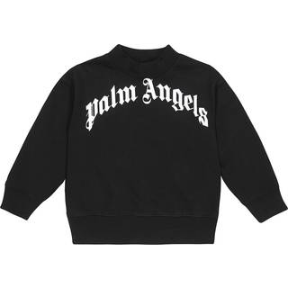 Palm Angels Kids Logo cotton sweatshirt - black - Y 8