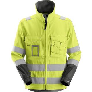 Snickers 1633 high-vis jakke, klasse 3 gul/gråm. 5XL lang