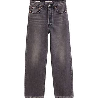 Levi'stil kvinder. 72693-0132 Ribcage straight ankle jeans sort (23/27), Casual, Bomuld, Bæredygtig