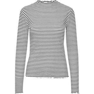 Karen By Simonsen Candacekb Stripe Ls Toppe & T-Shirts 10103632 Egret/Meteorite Stripe (XLARGE)
