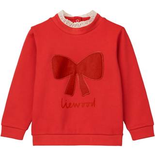 Rakel Sweatshirt, Holiday Bow Dark Red/Apple Red, 110 cm