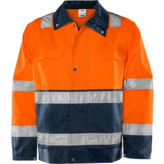 Fristads 100001 Hi Vis Jakke kl.3 4797 TH / Arbejdsjakke Hi-Vis Orange/Marine L
