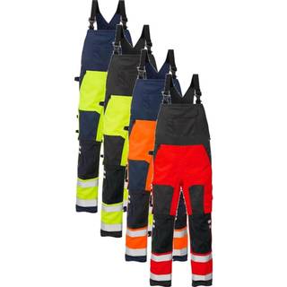 Fristads 101019 Hi Vis overalls kl.2 1015 / Arbejdsoveralls Rød/sort C150