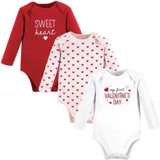 Hudson baby unisex baby bomuld langærmet bodysuits Valentine kæreste 3-6 måneder