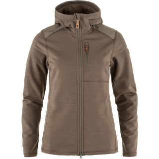 Fjällräven - Keb Fleece Hoodie W Fleecetrøje Suede Brun dame XS Ribejagtogfikseri.dk