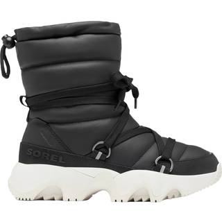 Sorel Women's Kinetic Impact Nxt Mid Boot Waterproof Black, Sea Salt, 37