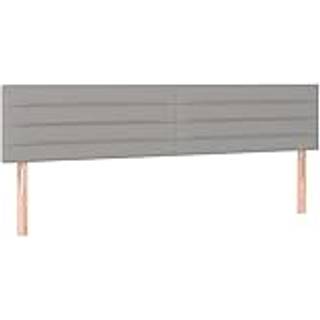 Sengegavle 80X5X78/88 Cm Stof Lysegrå - Lav / 180 cm