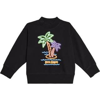 Palm Angels Kids Printed cotton jersey sweatshirt - black - Y 4