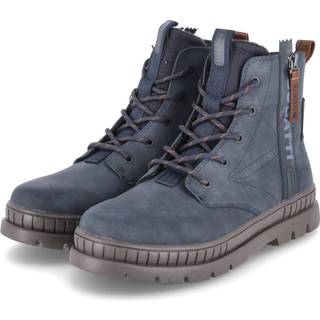 bugatti Herren Stiefeletten blau Nubuk-/Veloursleder