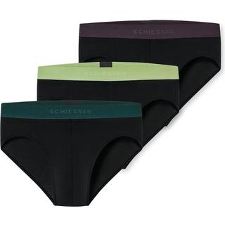 Schiesser Herren Slips blau Baumwolle & Mix unifarben