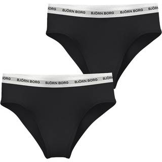 Björn Borg Core Logo High Waist Brief 2-pack Sort, XS