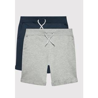 Name It Grey Melange/dark Sapphire Sweatshorts (2-pak)
