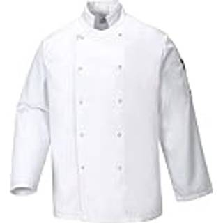 Suffolk Kokkejakke - Hvid (Størrelse: XXL)