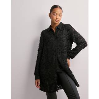 Only - Sort - Onlsilvie L/S Shirt Ex Ptm - X-Small