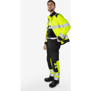 Fristads 131975 HiVis Green håndværkerbuks kl.1 2640 GPLU Hi-Vis gul/Marine D116