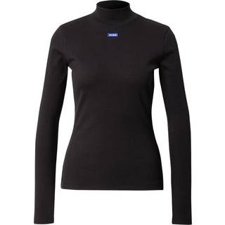 Stretch-cotton top with blue logo