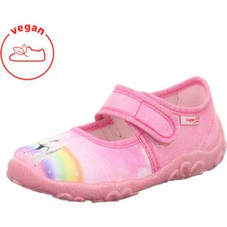 Superfit Bonny Hjemmesko Rosa Tekstil Med Enhjørning Og Regnbuemotiv - Str. 31