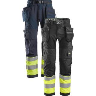Snickers 6931 high-vis arbejdsbukser+ med hylsterlommer, klasse 1 sort/gul 262