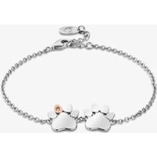 Paw Prints Sterling Silver Double-Paw Bracelet with Topaz