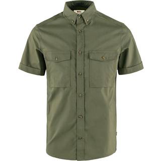 Fjällräven Övik Air Stretch S/S Shirt Skjorte Herrer størrelse XL farve olivengrøn