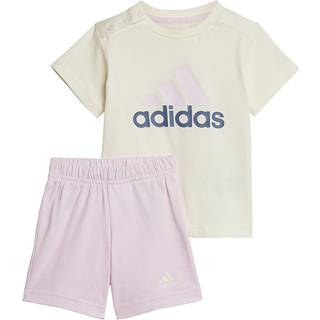 adidas Essentialsæt i organisk bomuld til baby Piger T-shirt og shorts Hvid/Lyserød