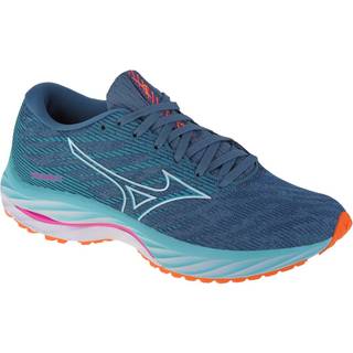 Mizuno Wave Rider 26 Neutral Running Shoe Women - Turquoise, Orange, Size 5 - turquoise