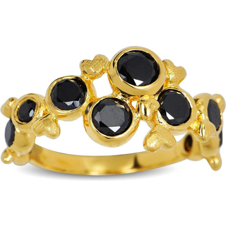 Blossom Copenhagen - Radiance Midnight ring med sorte sten - 23621636