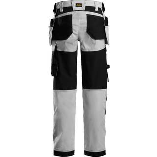Snickers 6247 allroundwork, stretch dame arbejdsbukser med hylsterlommer hvid/sort 117