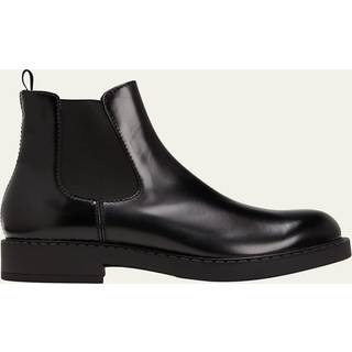 Brushed Leather Chelsea Boots in Black - 7.5