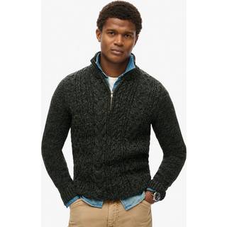 Superdry Jacob Cable Knit Quarter Zip TrøjeSmall