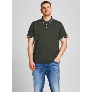 Plus Size Ensfarvet Polo