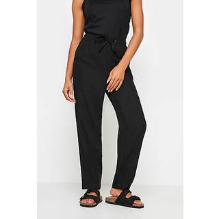 M & Co M & Co Navy Blue Petite Linen Joggers