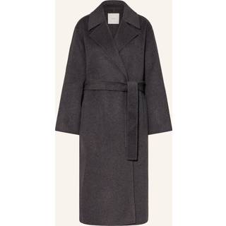 Double Face Wool Wrap Coat - Brown - S
