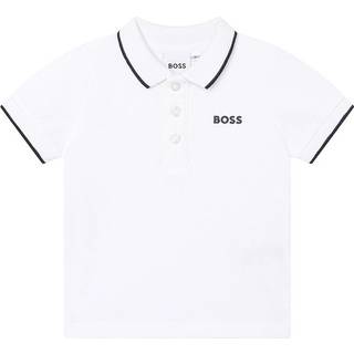 BOSS BOSS White 100% Cotton Short Sleeved Logo Polo Shirt - 16 Yrs