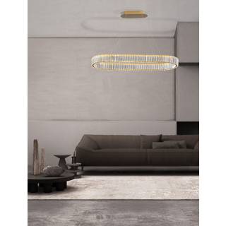 Nova Luce Hängande Lampa Aurelia Guld Rektangel