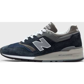 New Balance Unisex Made in USA 997 Core i Blå Suede/Mesh, Størrelse 41.5